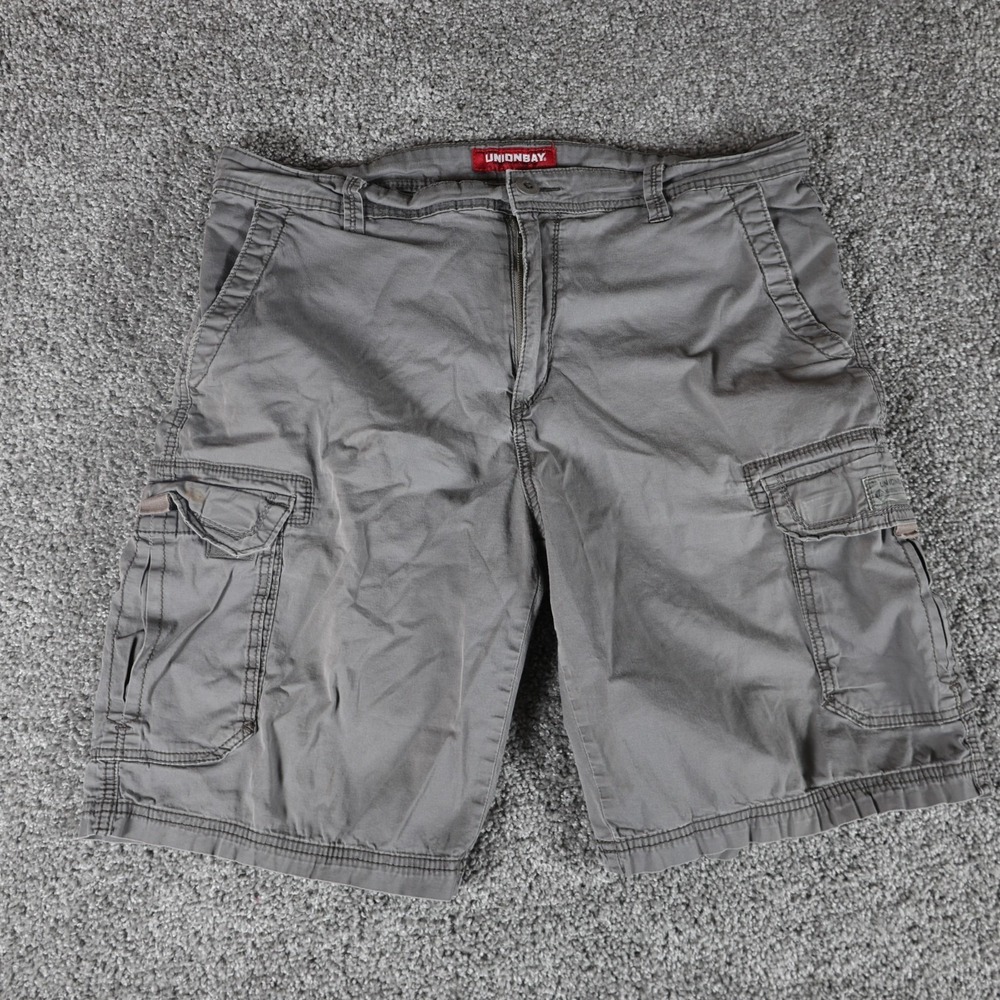 Unionbay Men's Size 38 Gray Cargo Shorts Relaxed Fit Utility Y2K